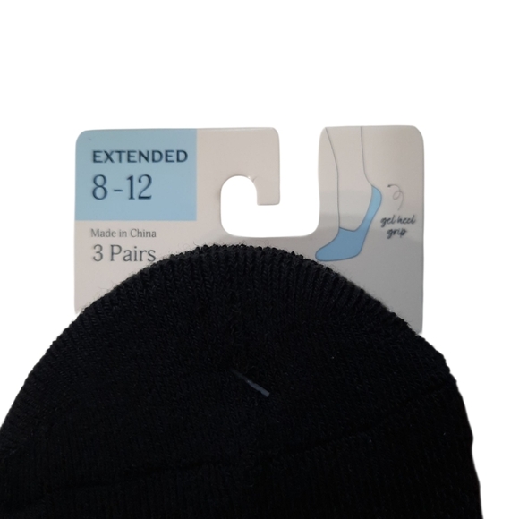 New Peds Black No Show Socks Womens 8-12 Mid Cut - Picture 11 of 12